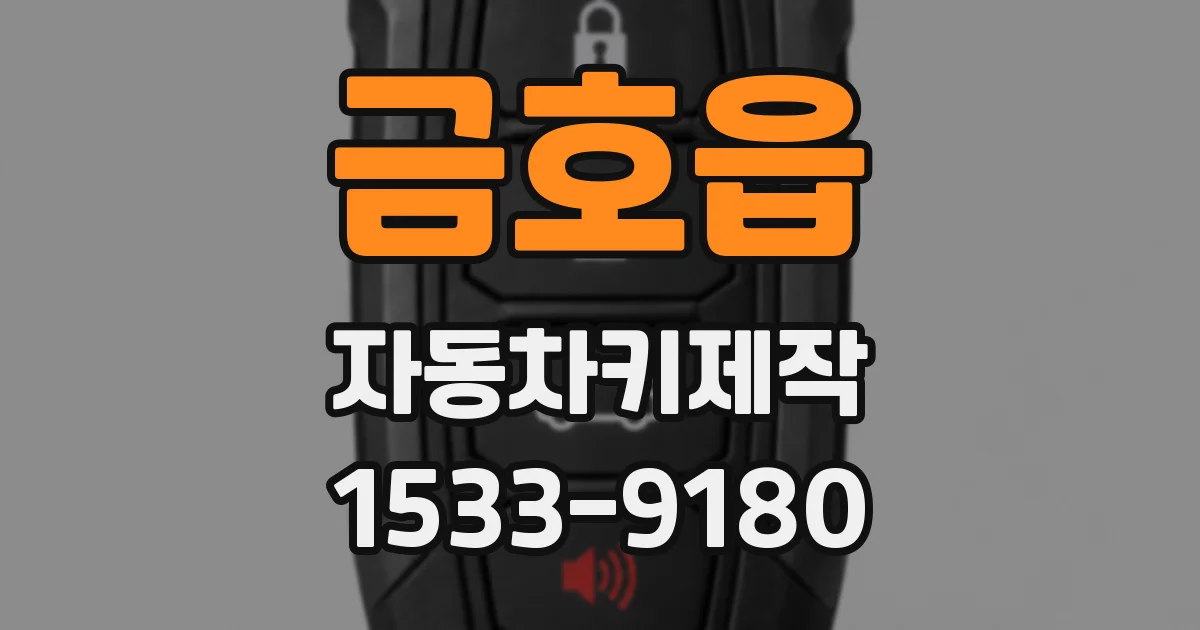 금호읍 자동차키제작