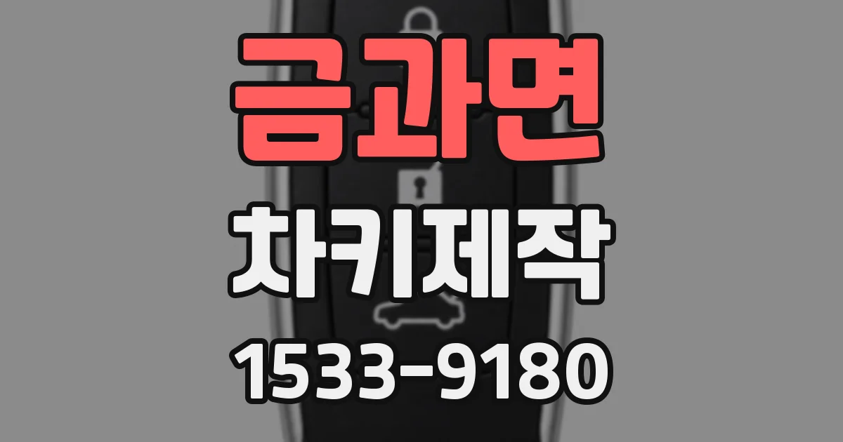 금과면 차키제작