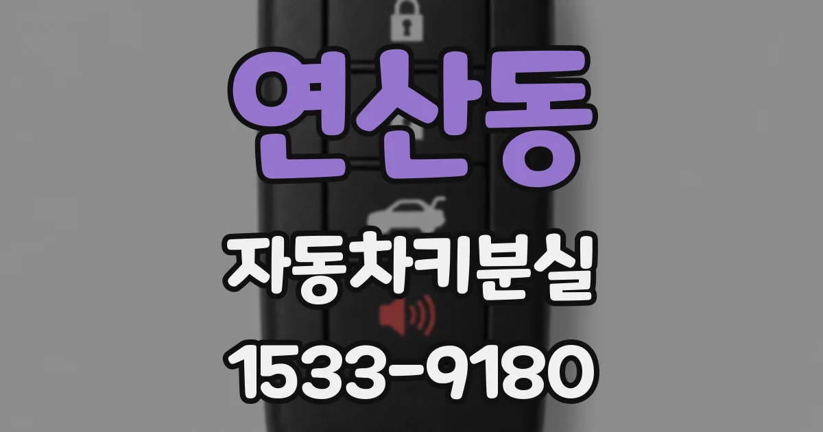 연산동 자동차키분실