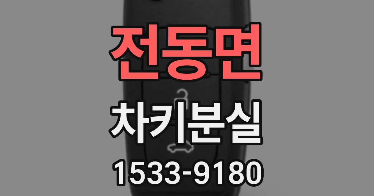 전동면 차키분실