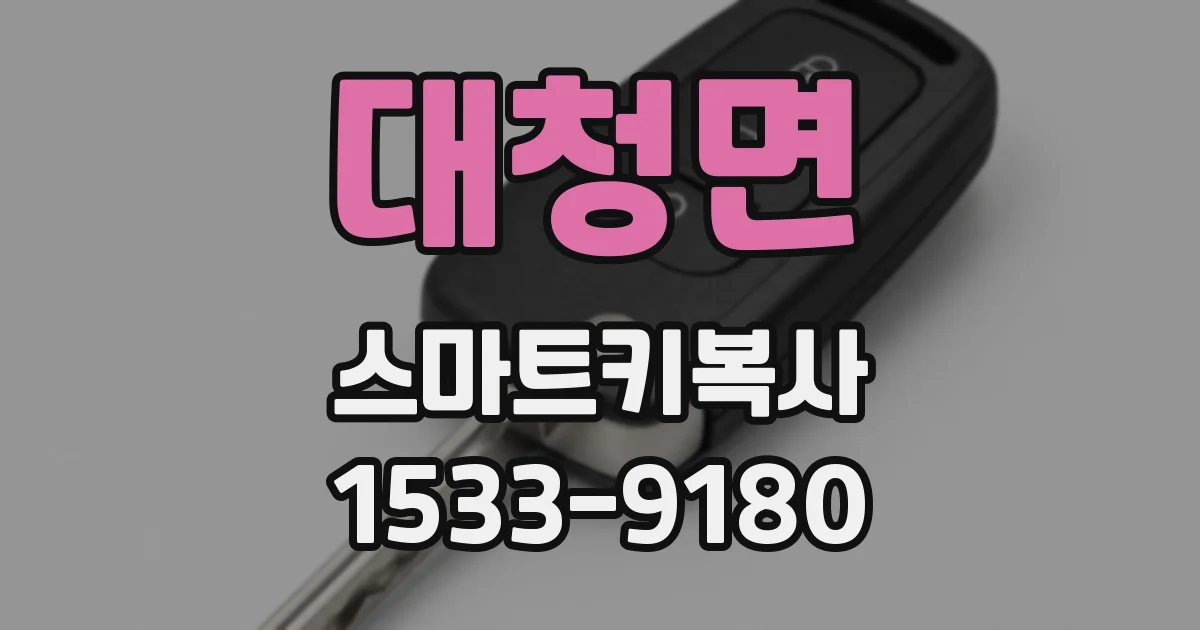 대청면 스마트키복사