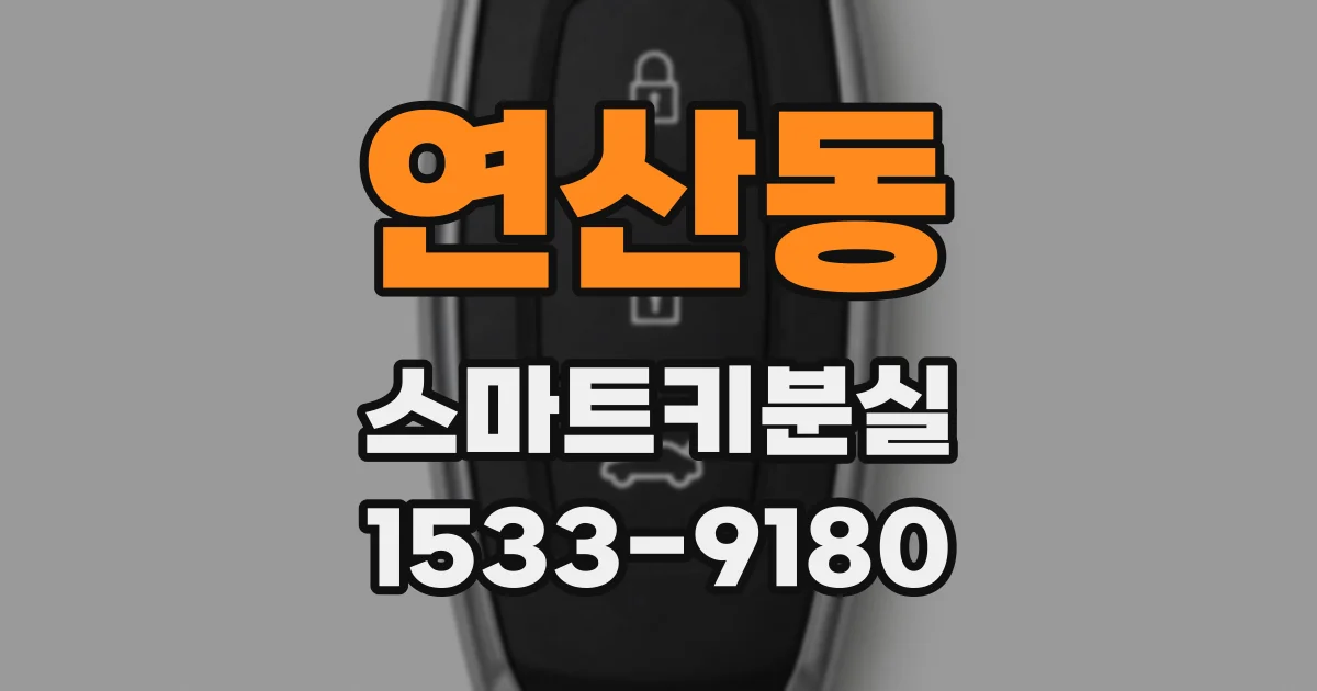 연산동 스마트키분실