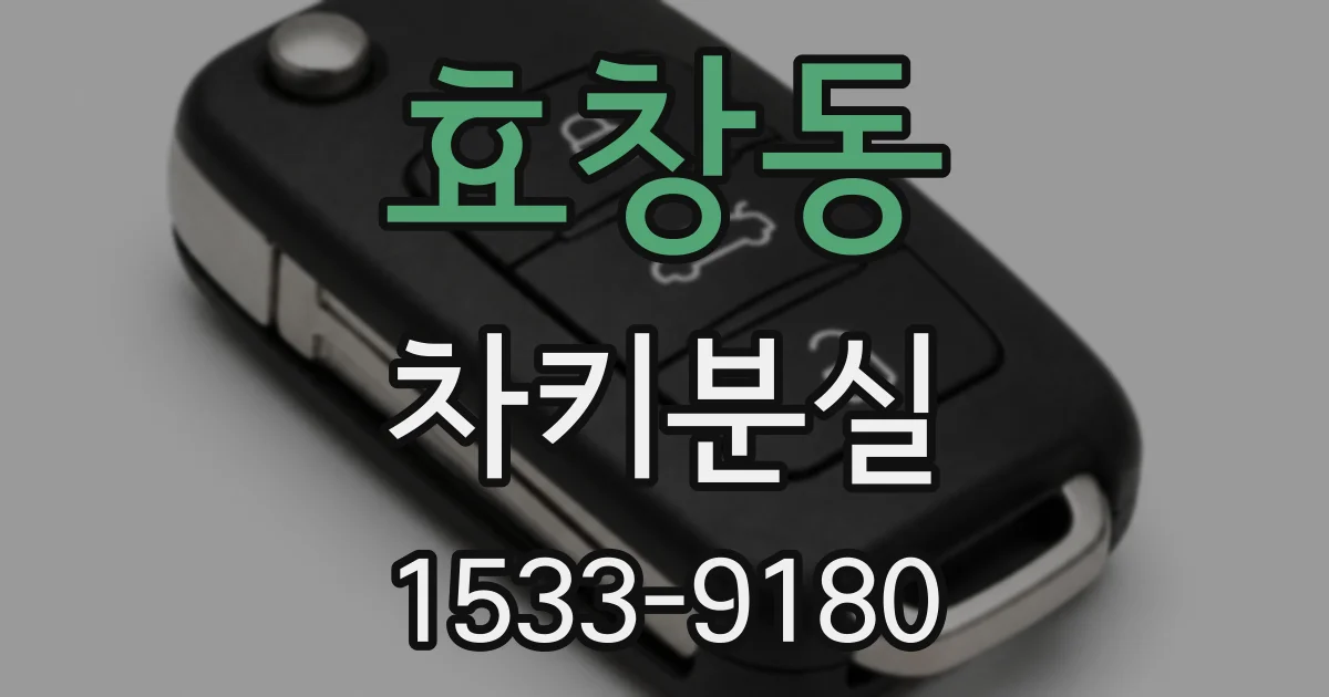 효창동 차키분실