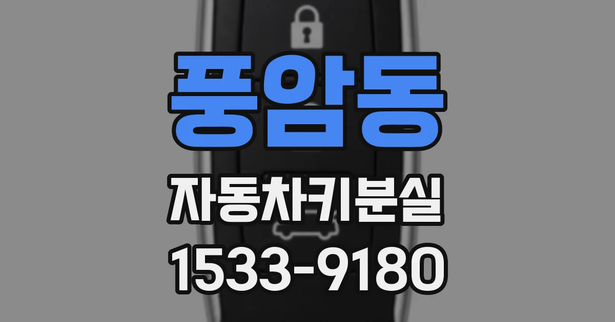 풍암동 자동차키분실