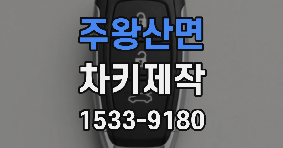 주왕산면 차키제작
