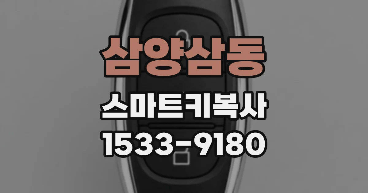 삼양삼동 스마트키복사