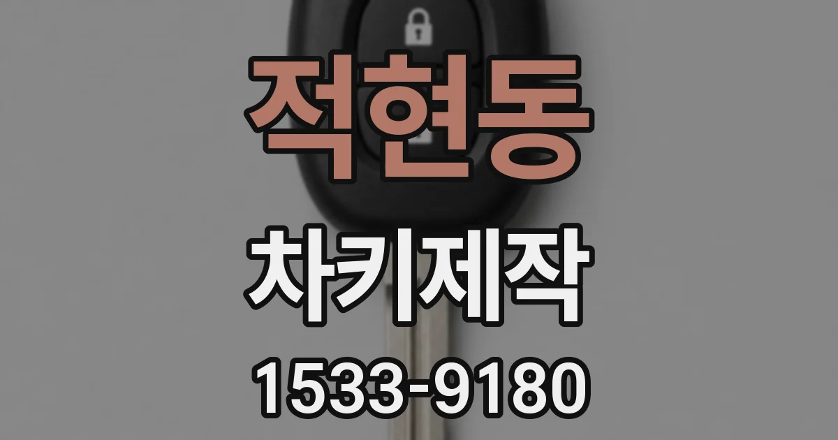 적현동 차키제작