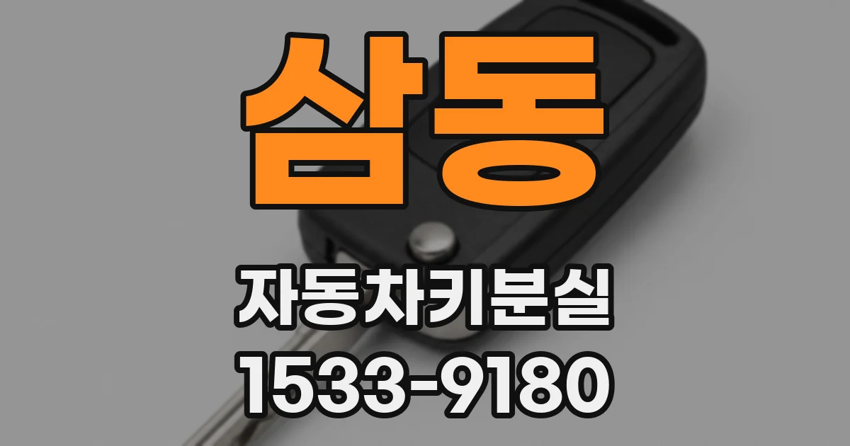삼동 자동차키분실