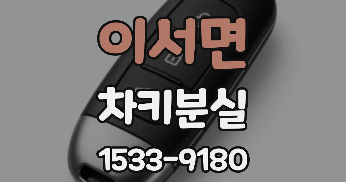 이서면 차키분실