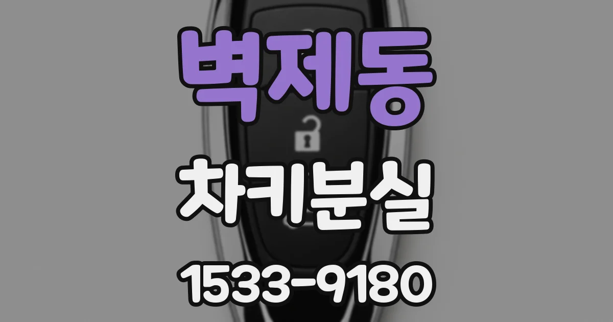 벽제동 차키분실