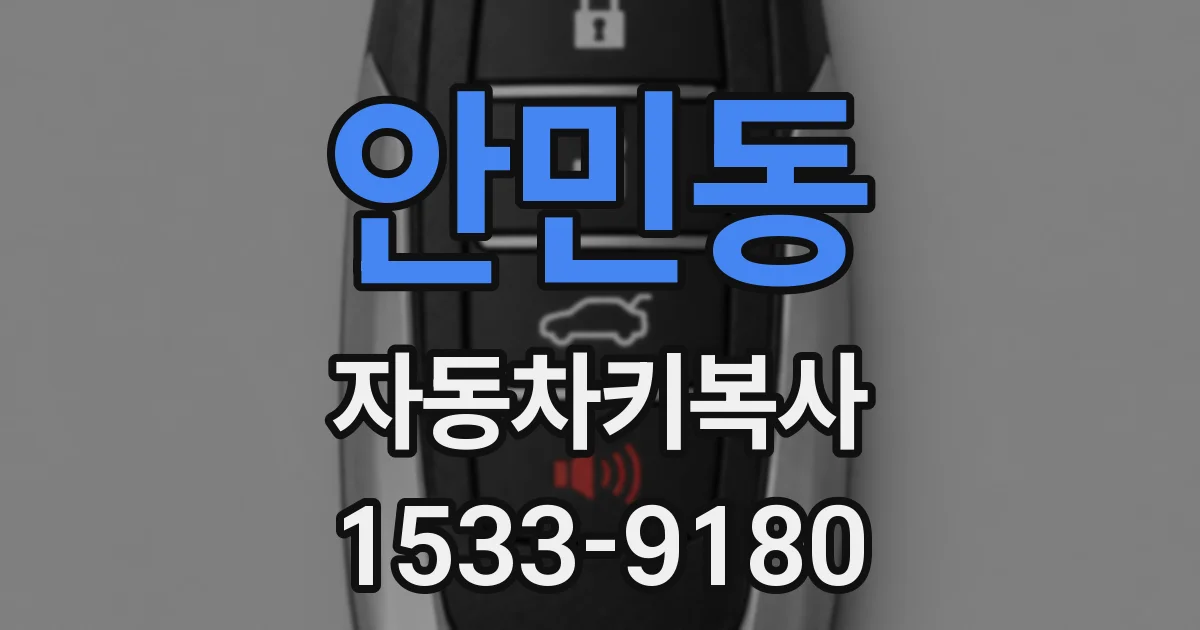안민동 자동차키복사