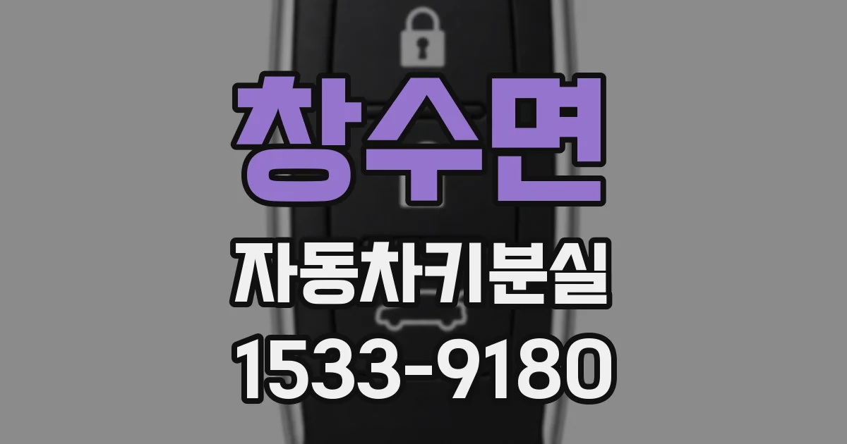 창수면 자동차키분실