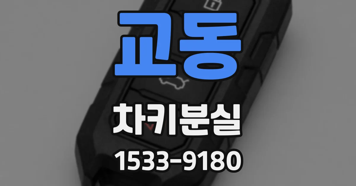 교동 차키분실
