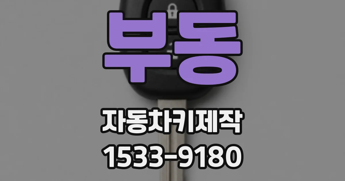 부동 자동차키제작