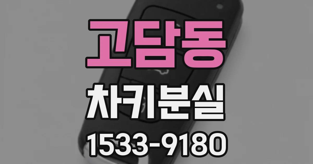 고담동 차키분실