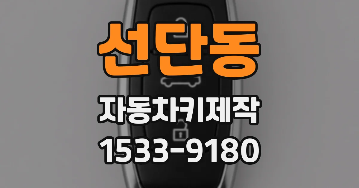 선단동 자동차키제작