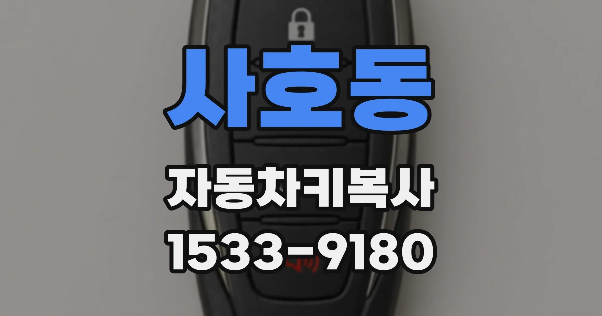 사호동 자동차키복사