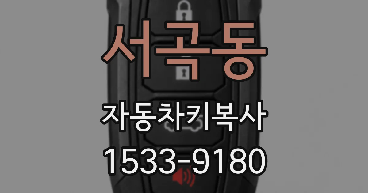 서곡동 자동차키복사