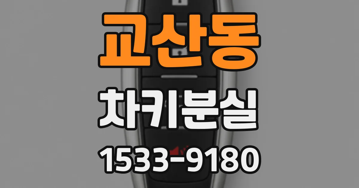 교산동 차키분실