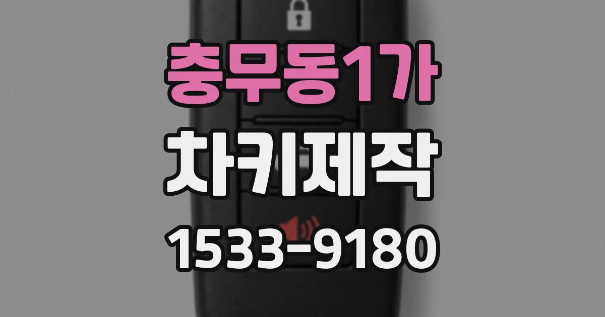 충무동1가 차키제작