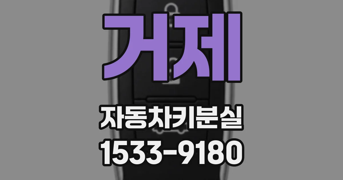 거제 자동차키분실