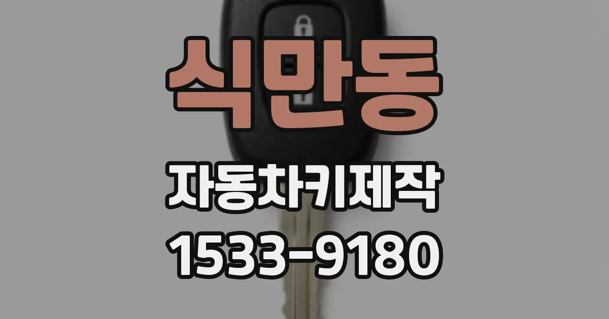 식만동 자동차키제작