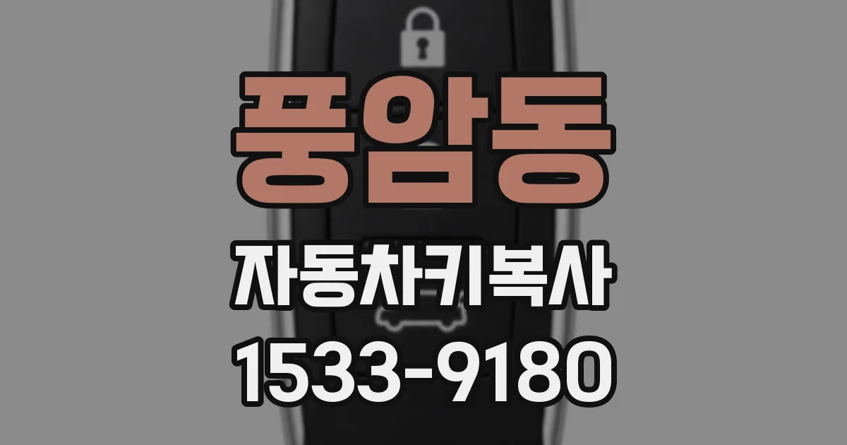풍암동 자동차키복사