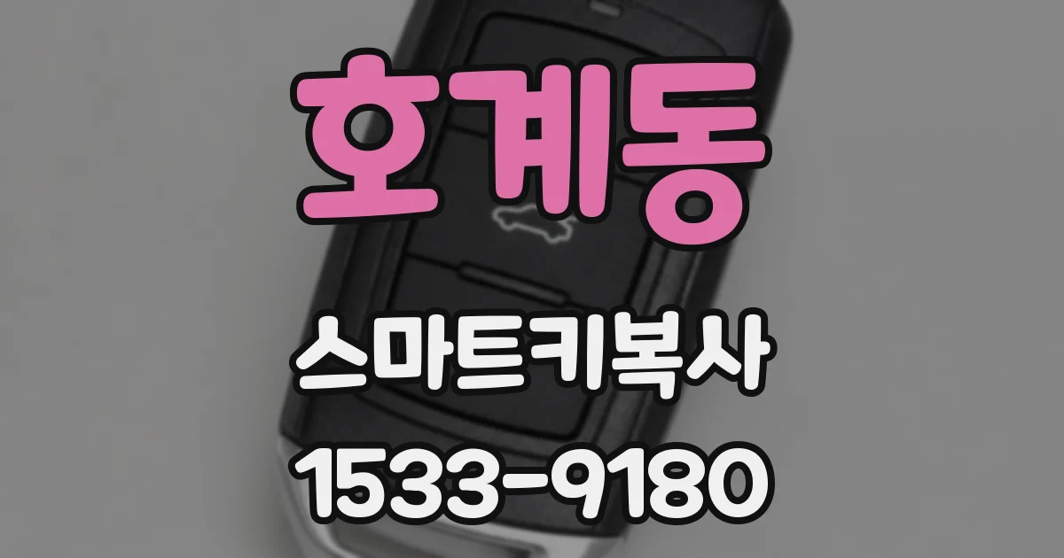 호계동 스마트키복사