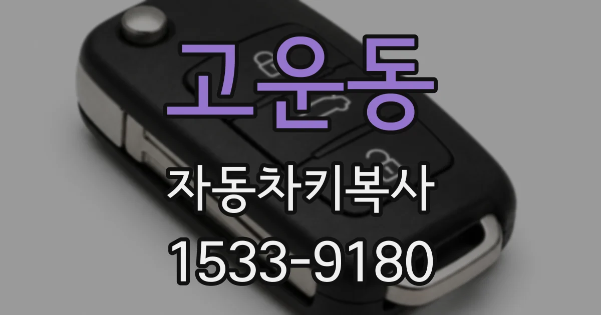 고운동 자동차키복사