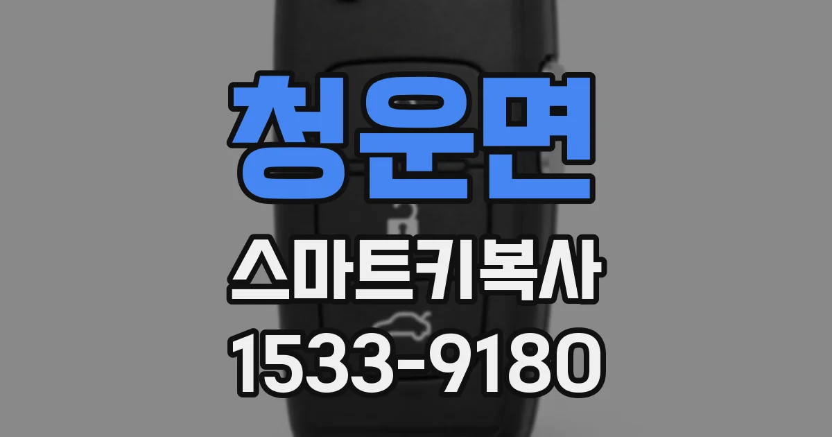 청운면 스마트키복사