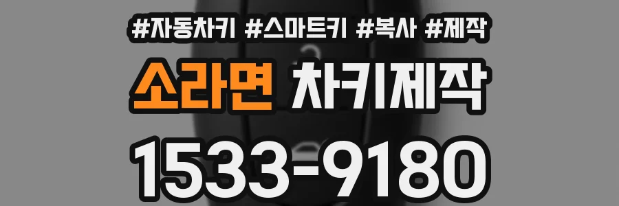 소라면 차키제작