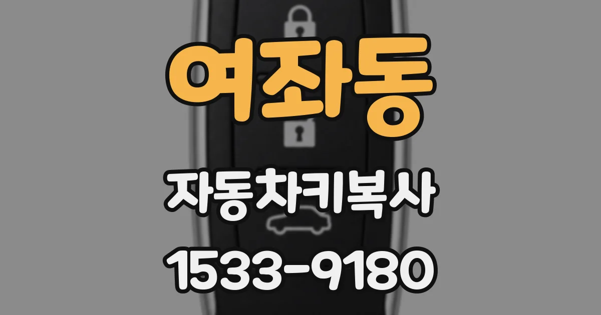 여좌동 자동차키복사