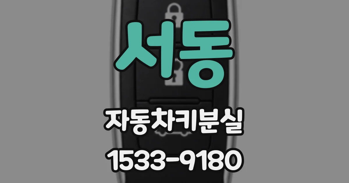 서동 자동차키분실