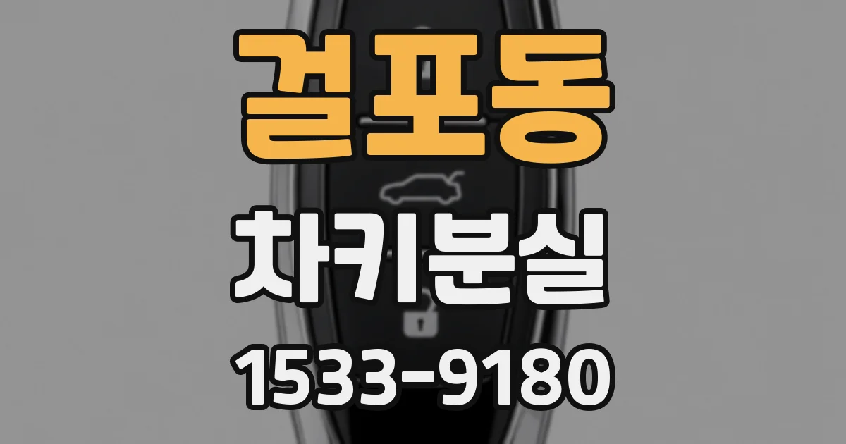 걸포동 차키분실