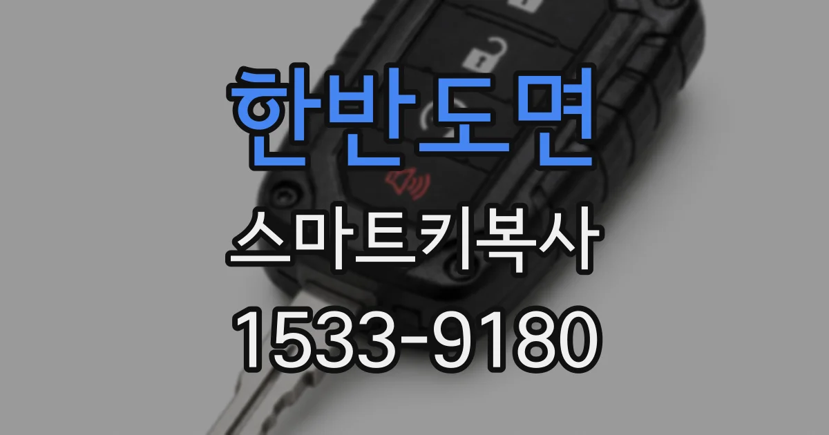 한반도면 스마트키복사