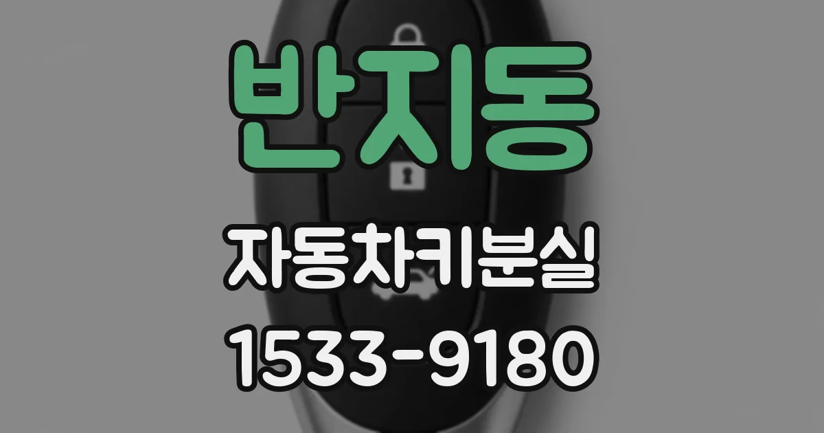 반지동 자동차키분실