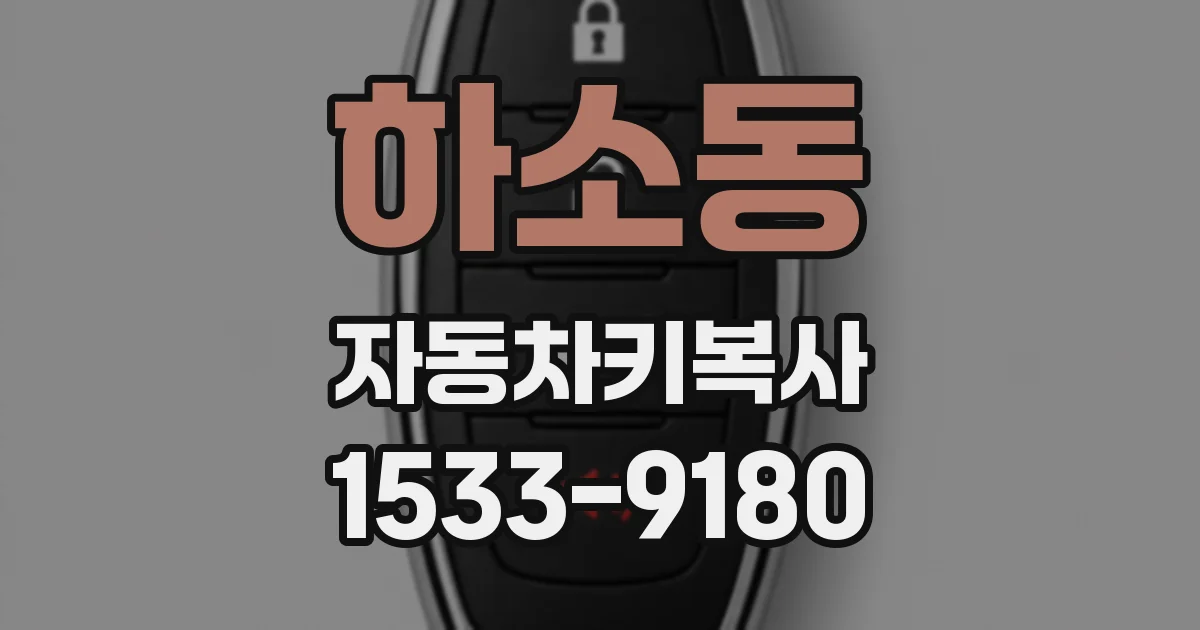 하소동 자동차키복사