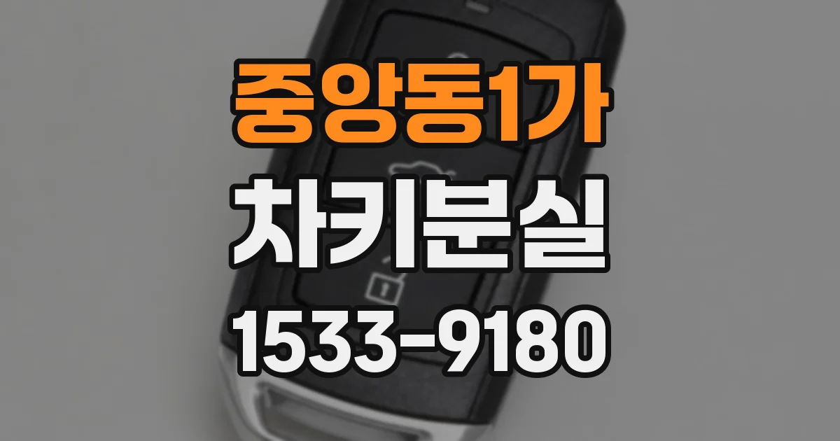 중앙동1가 차키분실