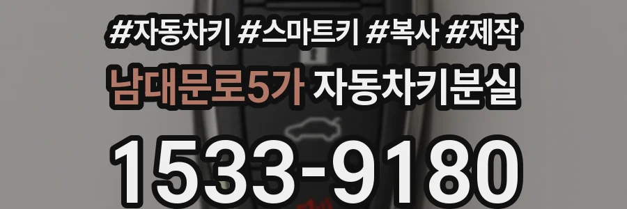 남대문로5가 자동차키분실