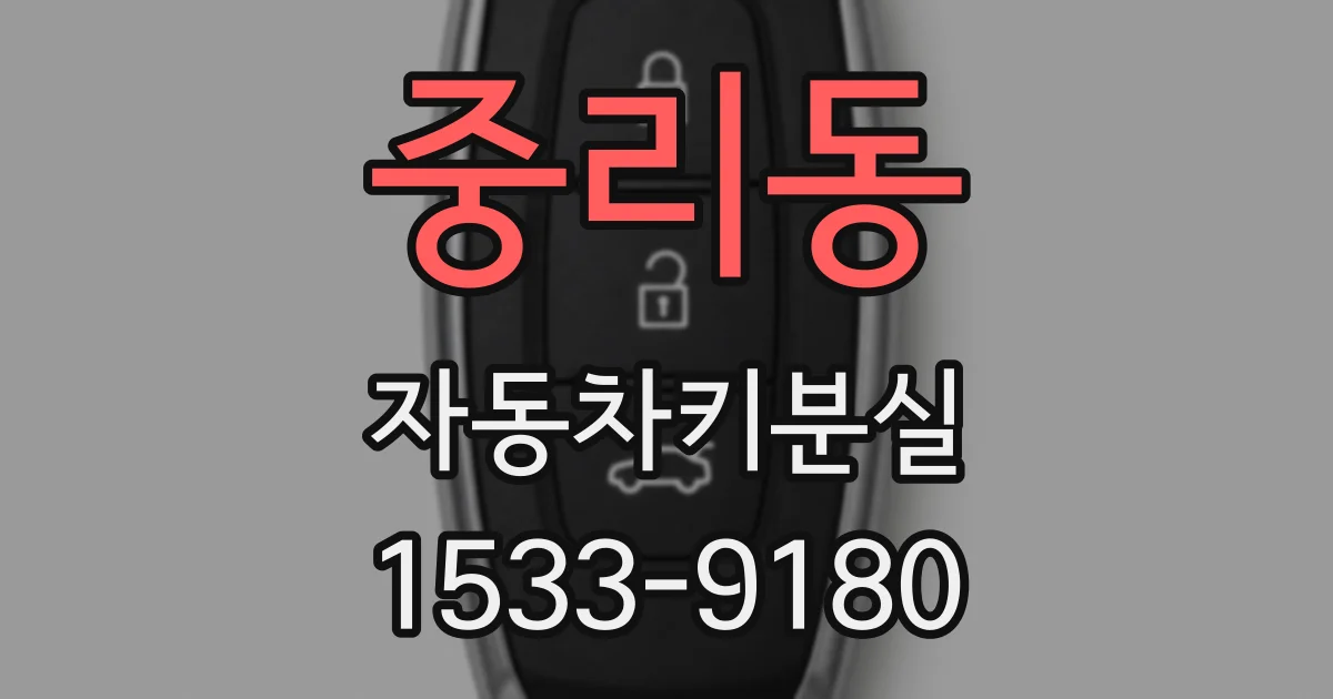 중리동 자동차키분실