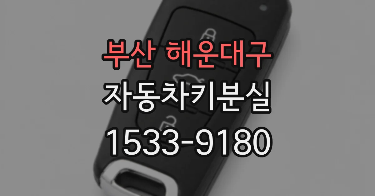 부산 해운대구 자동차키분실