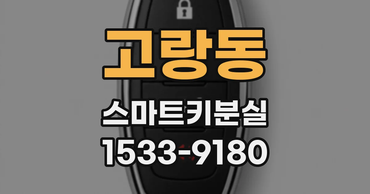 고랑동 스마트키분실