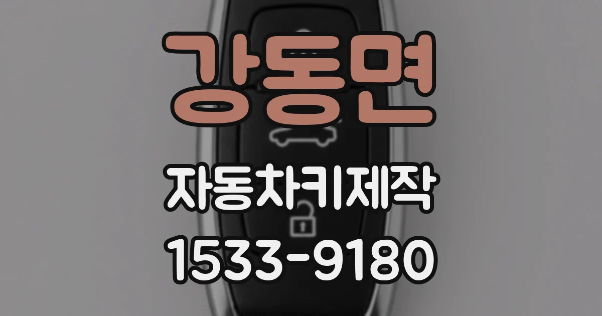 강동면 자동차키제작