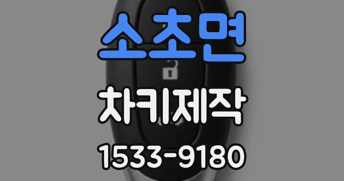 소초면 차키제작