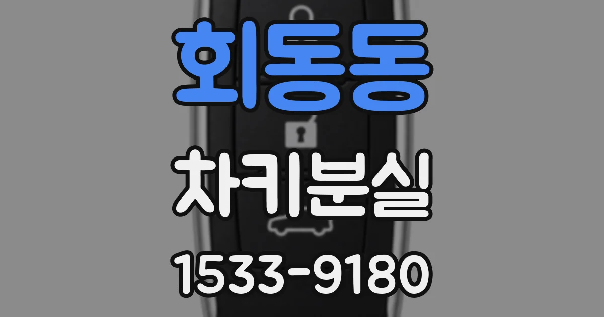 회동동 차키분실