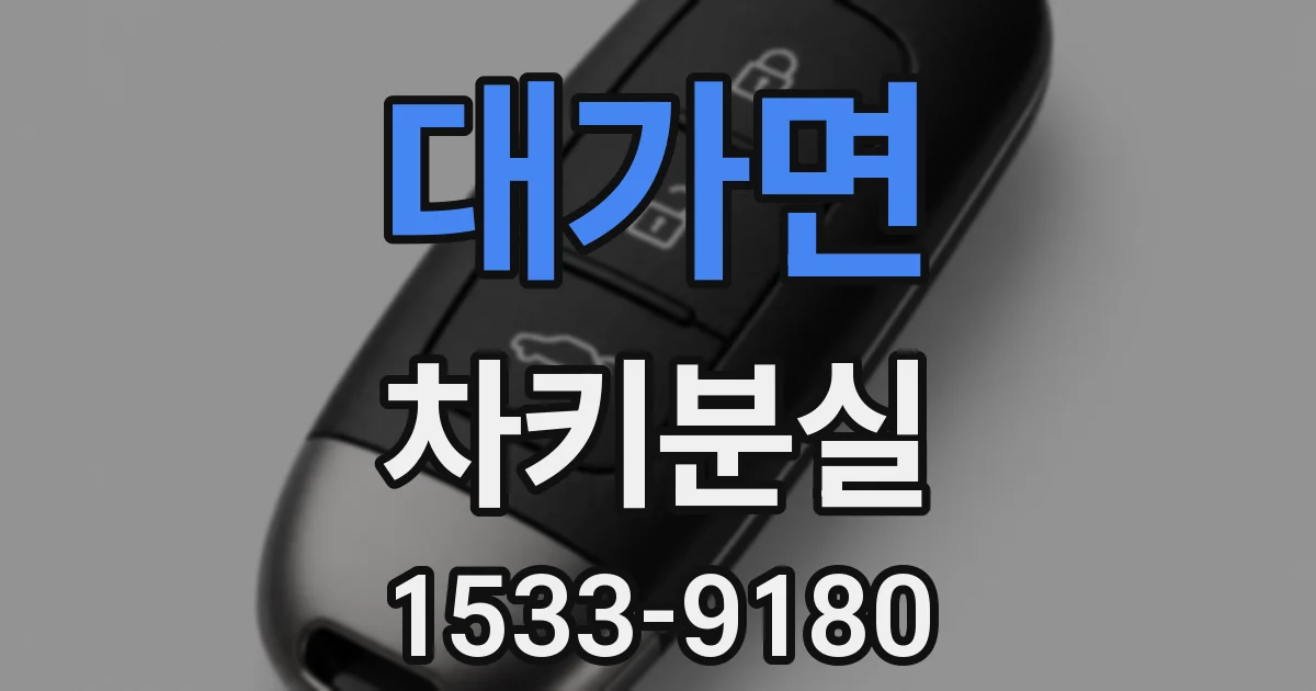 대가면 차키분실