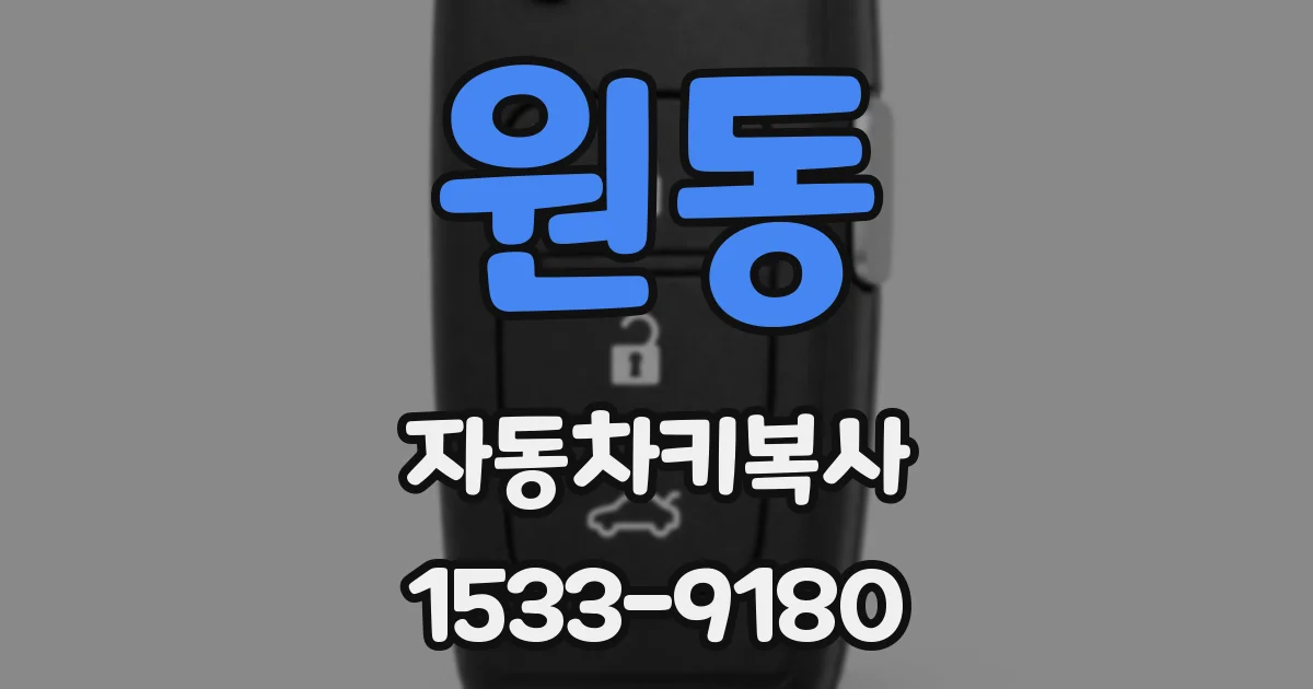 원동 자동차키복사