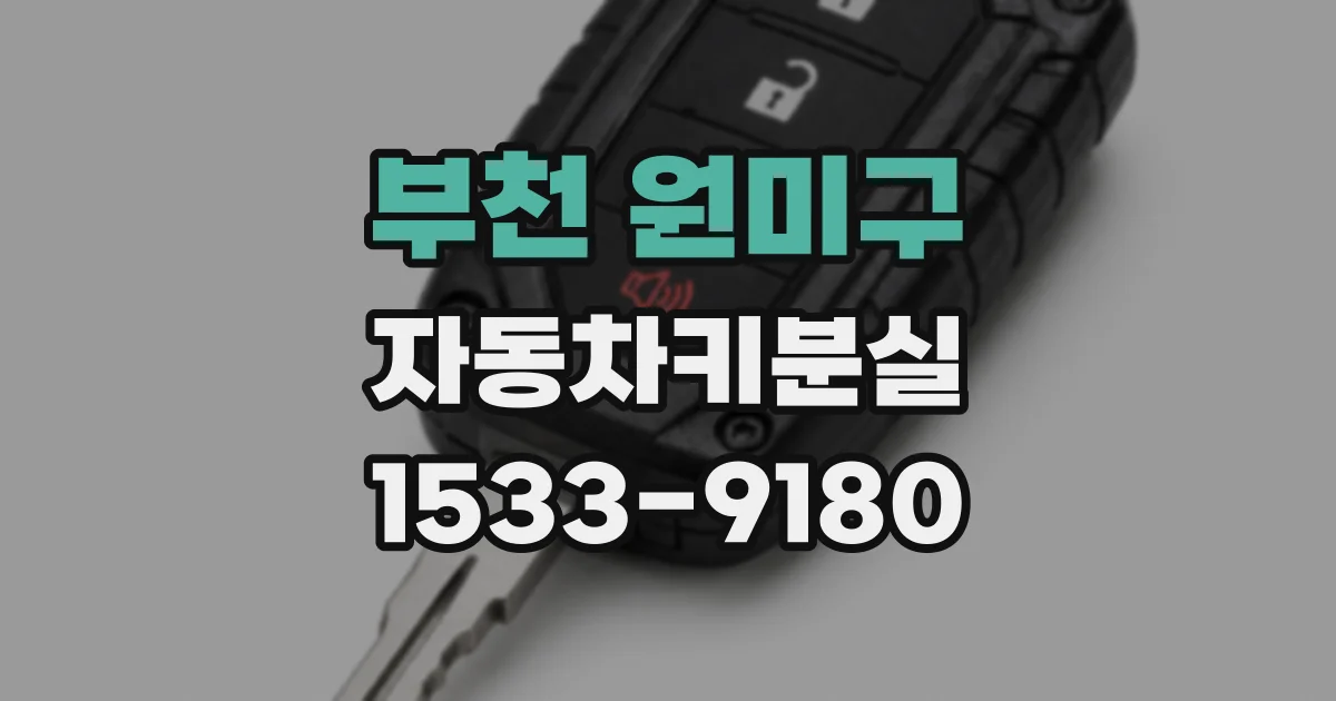 부천 원미구 자동차키분실