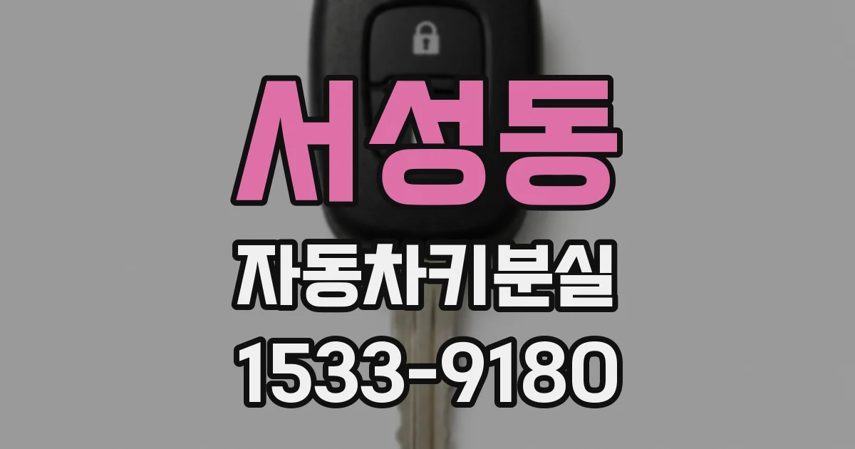 서성동 자동차키분실
