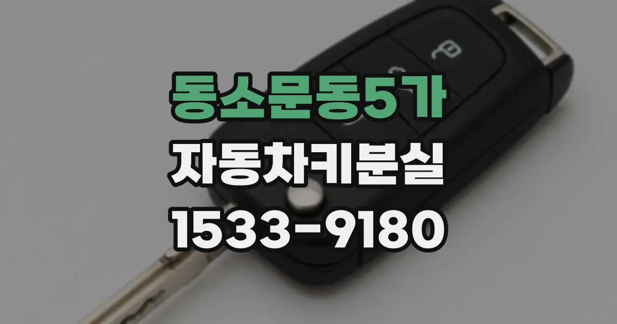 동소문동5가 자동차키분실